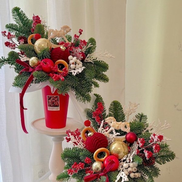 Новогодняя композиция (Нг02) из Новый год - Интернет магазин цветов ЭДЕМ в Хабаровске