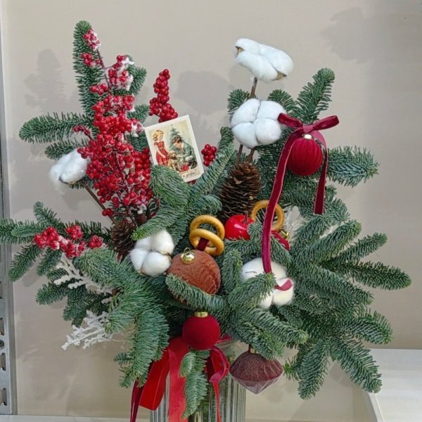 Новогодняя композиция (Нг03) из Новый год - Интернет магазин цветов ЭДЕМ в Хабаровске