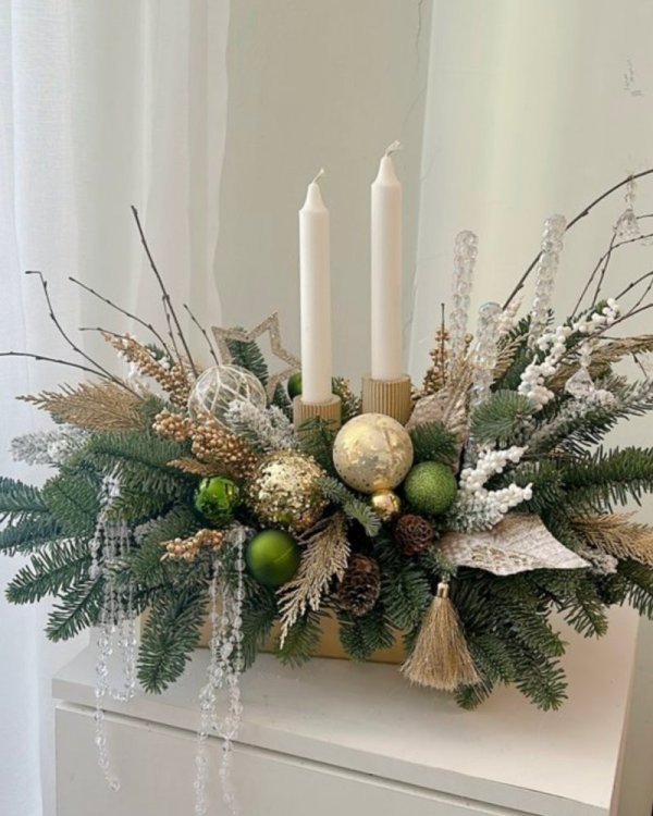 Новогодняя композиция (Нг08) из Новый год - Интернет магазин цветов ЭДЕМ в Хабаровске